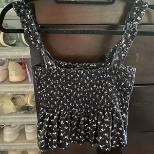 Floral peplum crop top